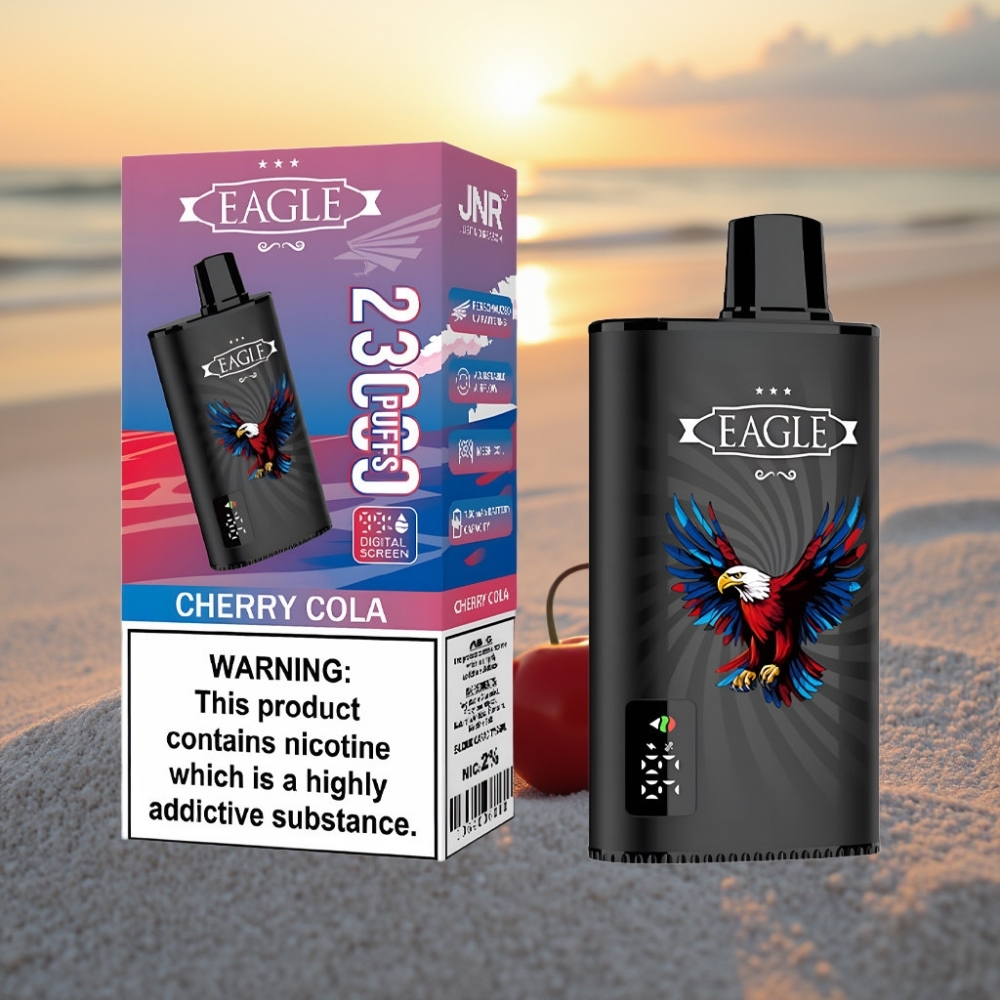 JNR EAGLE Smart 23000 Puffs Digitālais Vienreizējās lietošanas vape ar Ķiršu Kolas Garšu, 1.0ohm, 750mAh