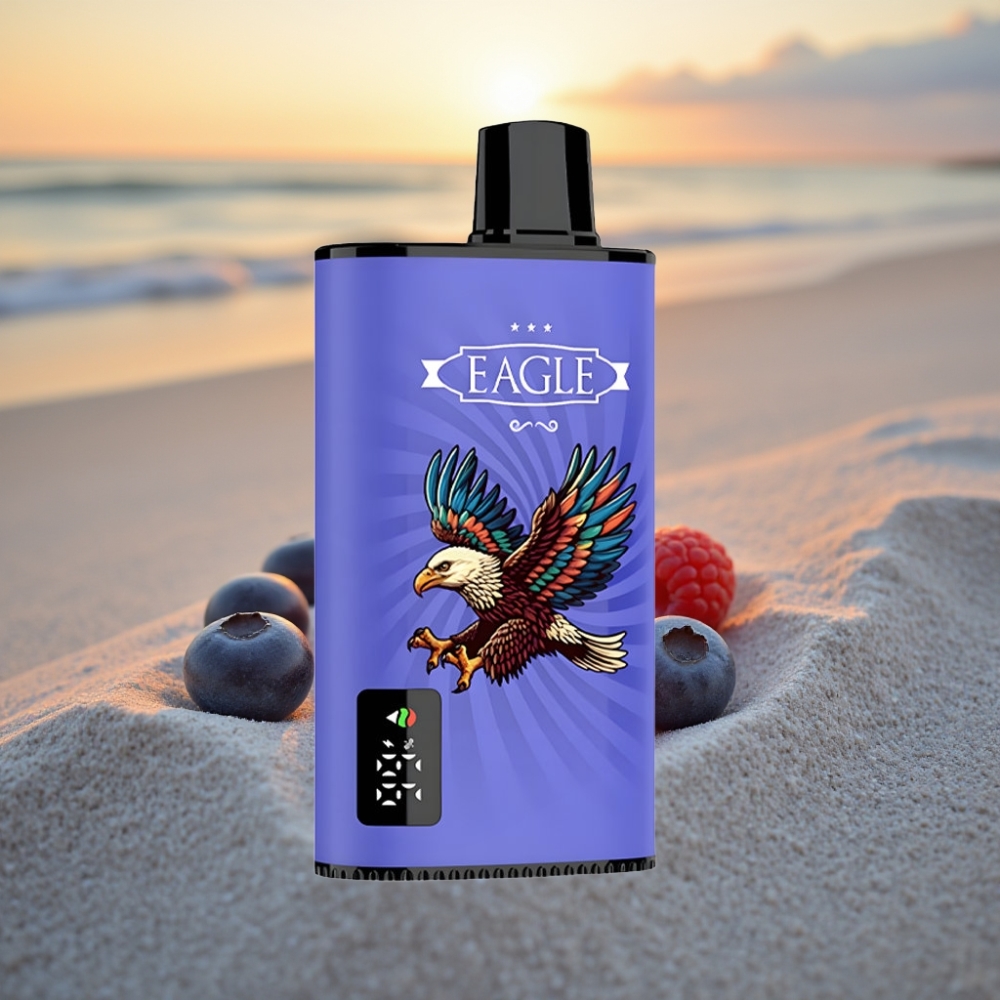 JNR EAGLE Smart 23000 Puffs Vienreizējās lietošanas vape Digitālais Displejs 1.0ohm, 750mAh, Type-C, Zemenes Aveņu Ķiršu