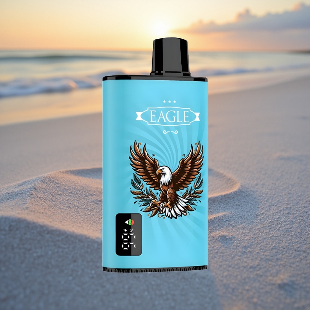 JNR EAGLE Smart 23000 Puffs Vienreizējās lietošanas vape Digitālais Displejs 1.0ohm 750mAh Type-C Zilene Ledus