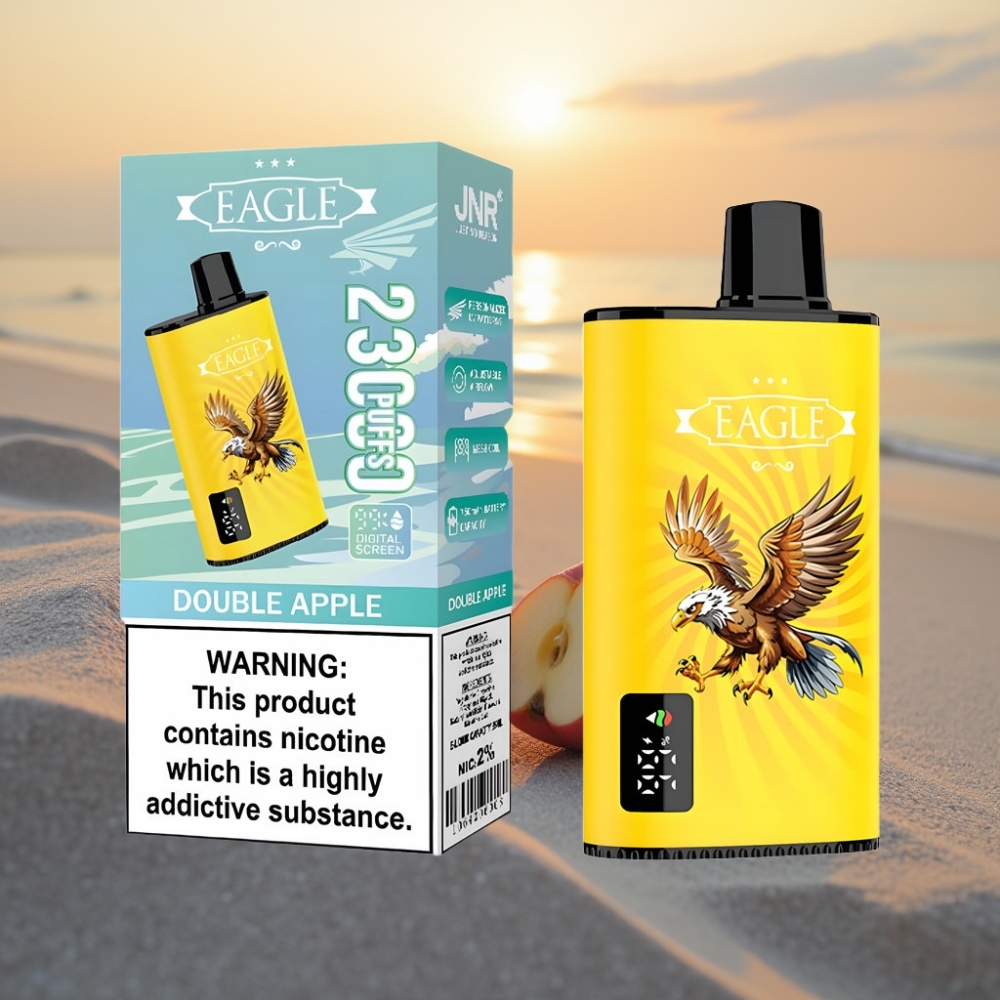 JNR EAGLE Smart 23000 Puffs Vienreizējās lietošanas vape Digitālais ekrāns, 1.0ohm, Dubultā ābolu