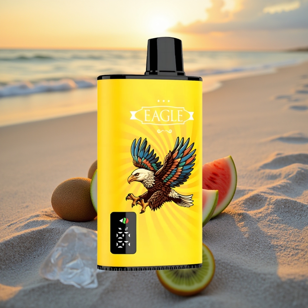 JNR EAGLE Smart 23000 Puffs Vienreizējās lietošanas vape Digitālais ekrāns 1.0ohm Mesh Coil Kivi Arbūzs Ledus