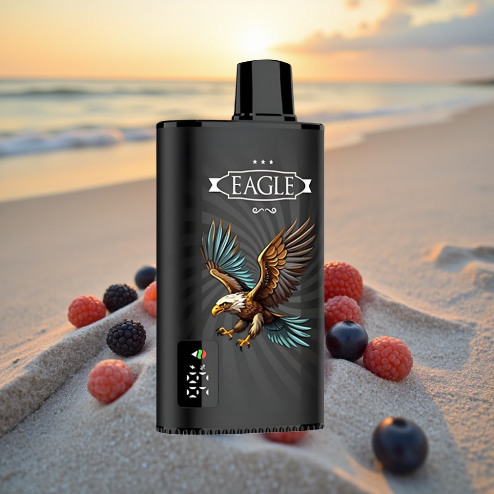 JNR EAGLE Smart 23000 Puffs Vienreizējās lietošanas vape Jauktās Ogles, Digitālais Displejs, 1.0ohm, Type-C