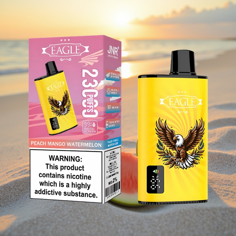 JNR EAGLE Smart 23000 Puffs Vienreizējās lietošanas vape Persiku Mango Arbūzu, Digitālais Displejs, 1.0ohm, 750mAh