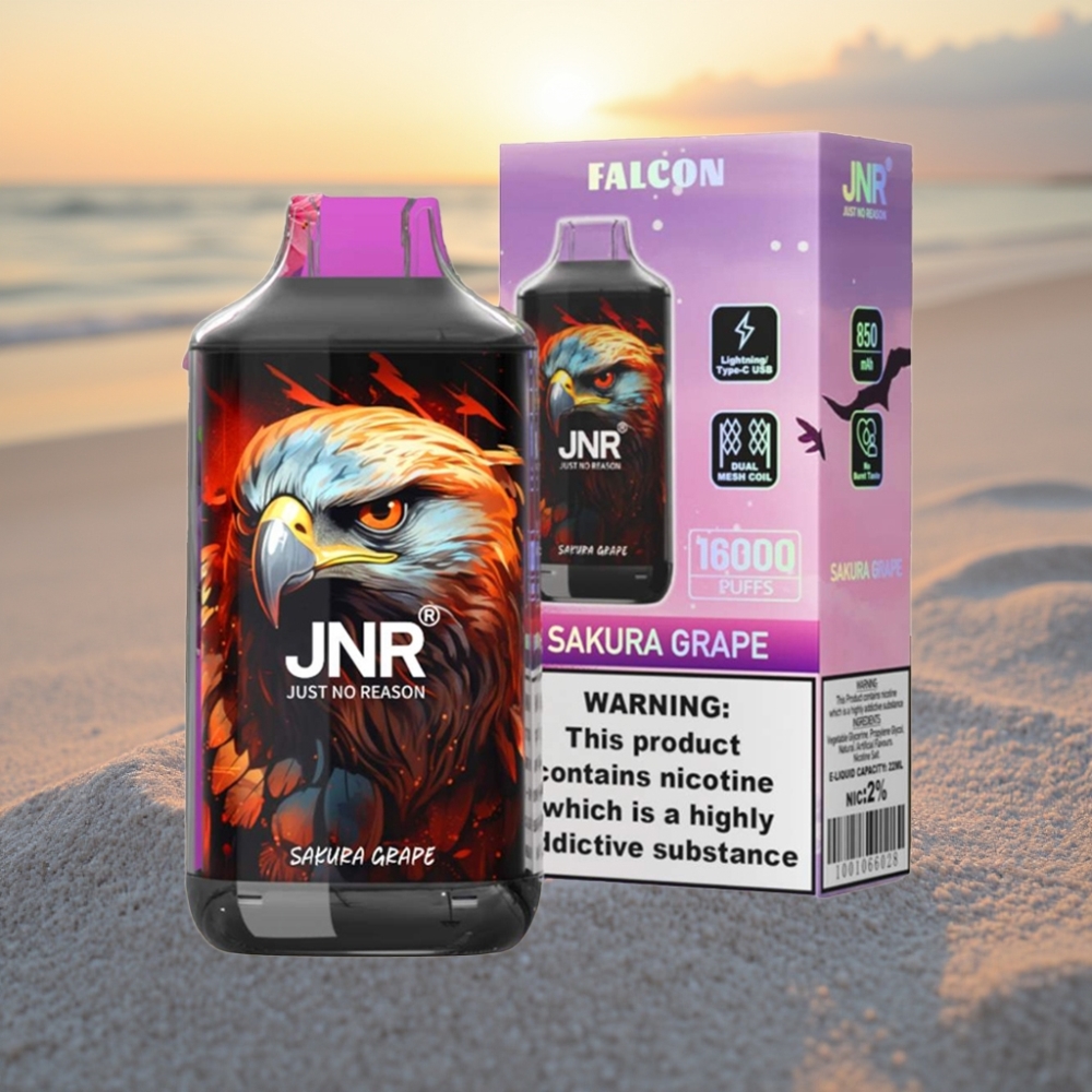 JNR Falcon 16000 Puffs Vienreizējās lietošanas vape Sakura Vīnogu (16000 Puffs, 850mAh, 22ml)