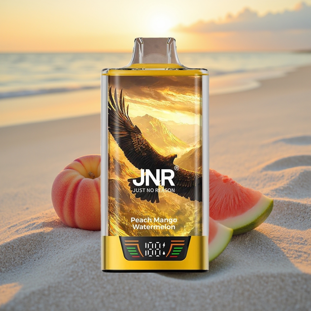 JNR Falcon Pro 28000 Izmēģināmais Vaps Persiku Mango Arbūza 30ml 5% Nikotīna
