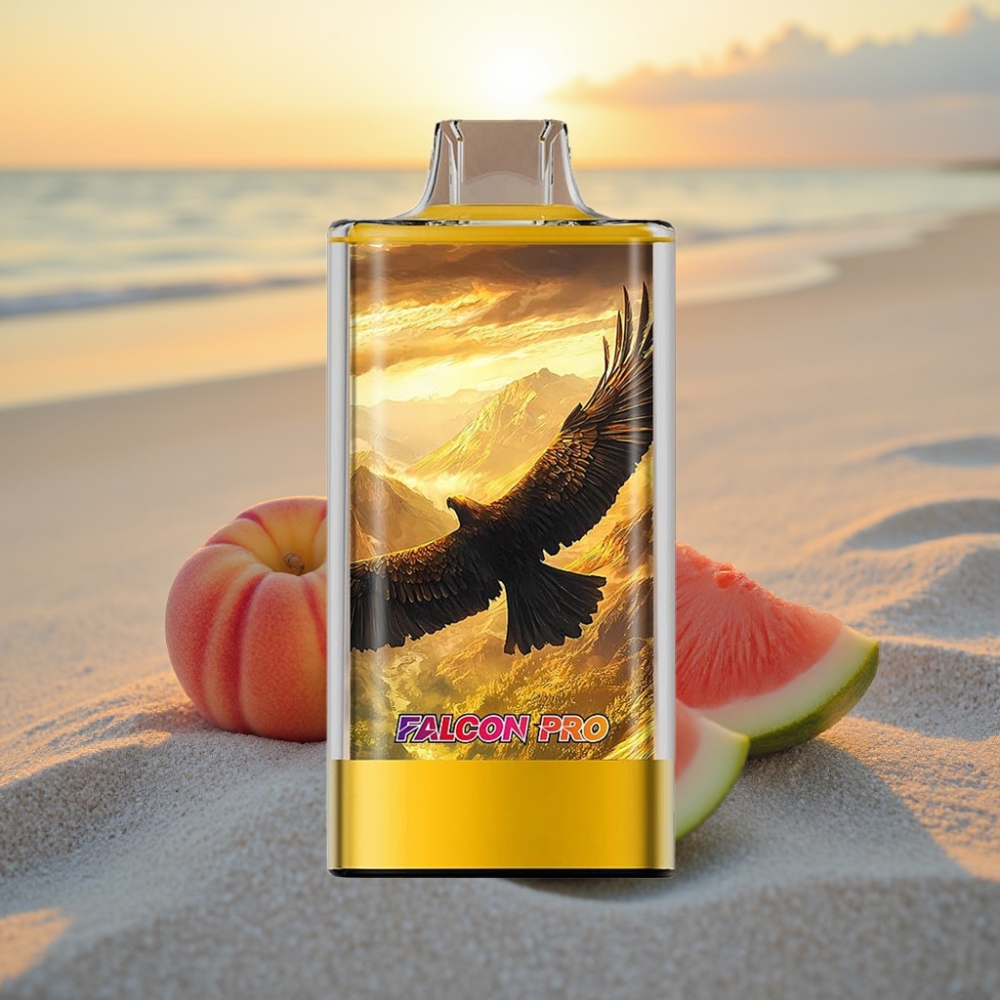 JNR Falcon Pro 28000 Izmēģināmais Vaps Persiku Mango Arbūza 30ml 5% Nikotīna