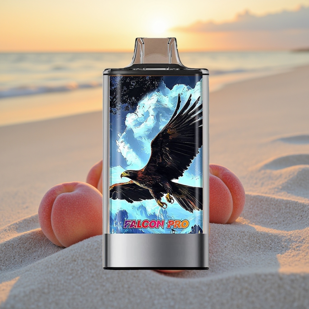 JNR Falcon Pro 28000 Vienreizējās lietošanas vape Baltā Persiku Rācenes, 30ml, 950mAh, 5% Nikotīns