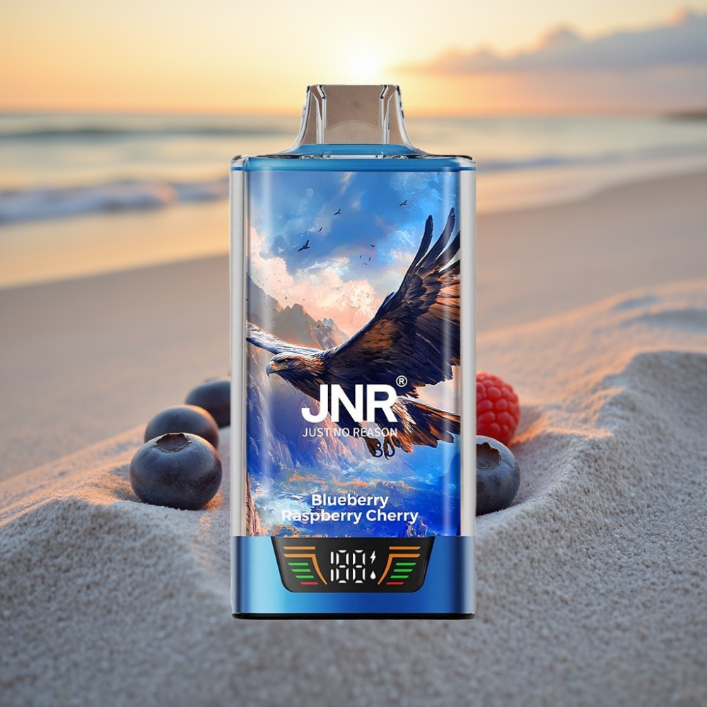JNR Falcon Pro 28000 Vienreizējās lietošanas vape Zemenes Aveņu Ķiršu, 30ml, 950mAh, 5% Nikotīna