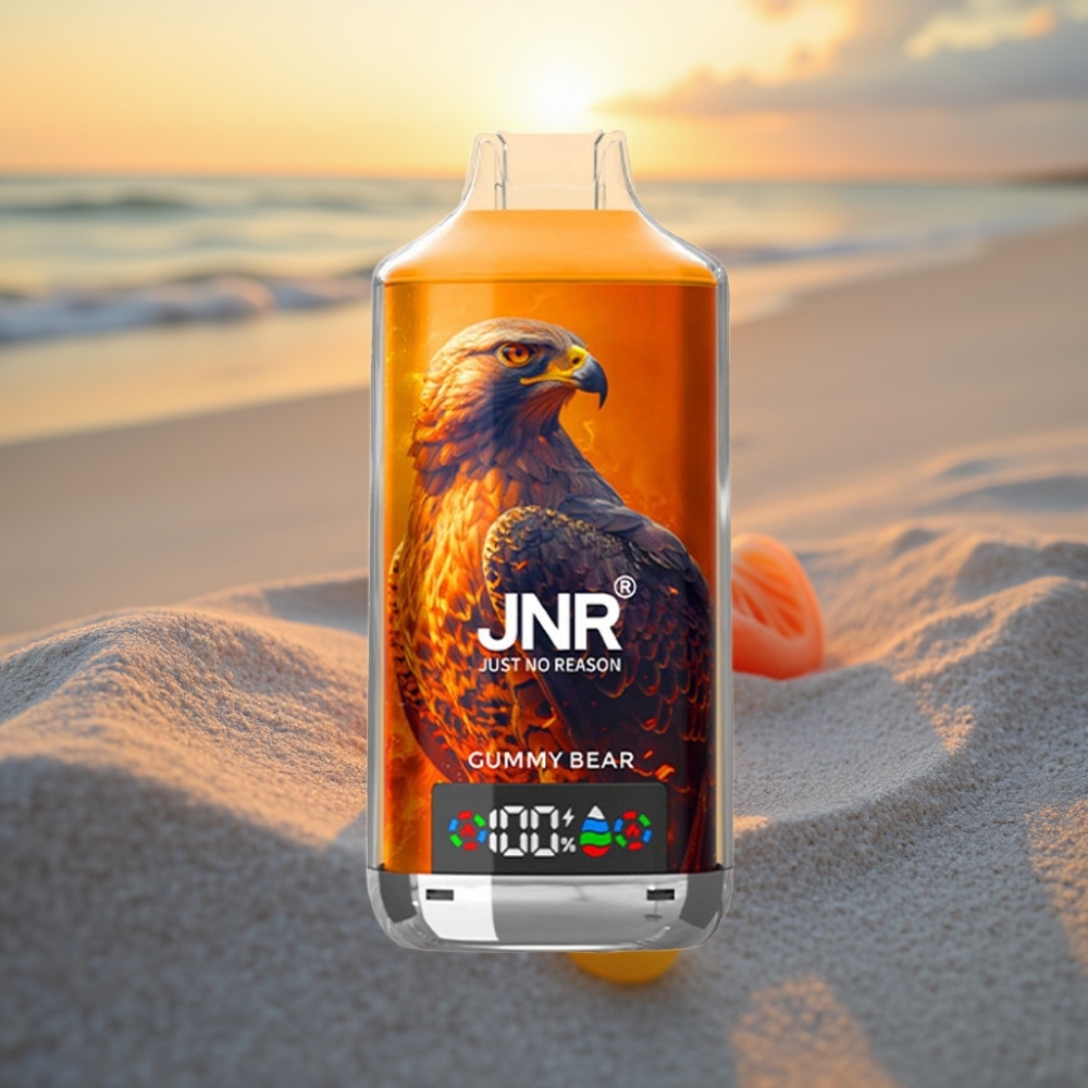 JNR Falcon X 18000 Puffs Vienreizējās lietošanas vape Gumijlāču (Gummy Bear) – 750mAh, 24ml, Digitālais Displejs, Type-C