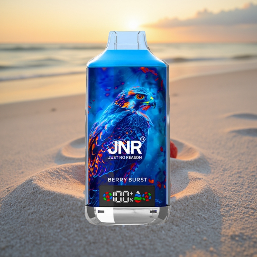 JNR Falcon X 18000 Puffs Vienreizējās lietošanas vape Ogu Pārspēriens, 24ml, 5% Nikotīns, Digitālais Displejs