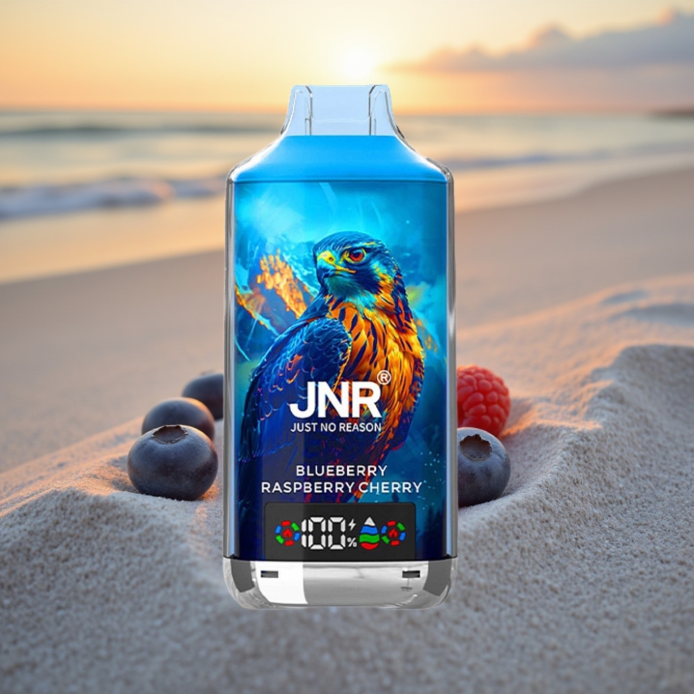 JNR Falcon X 18000 Puffs Vienreizējās lietošanas vape Zemeņu Aveņu Ķiršu 750mAh 24ml Type-C