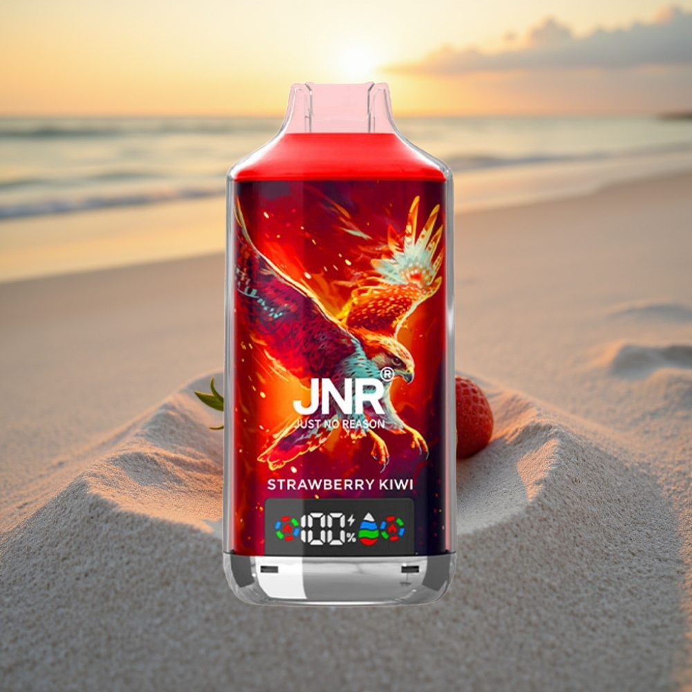 JNR Falcon X 18000 Puffs Vienreizējās lietošanas vape Zemeņu Kiwi 750mAh 24ml Digitālais Displejs Type-C