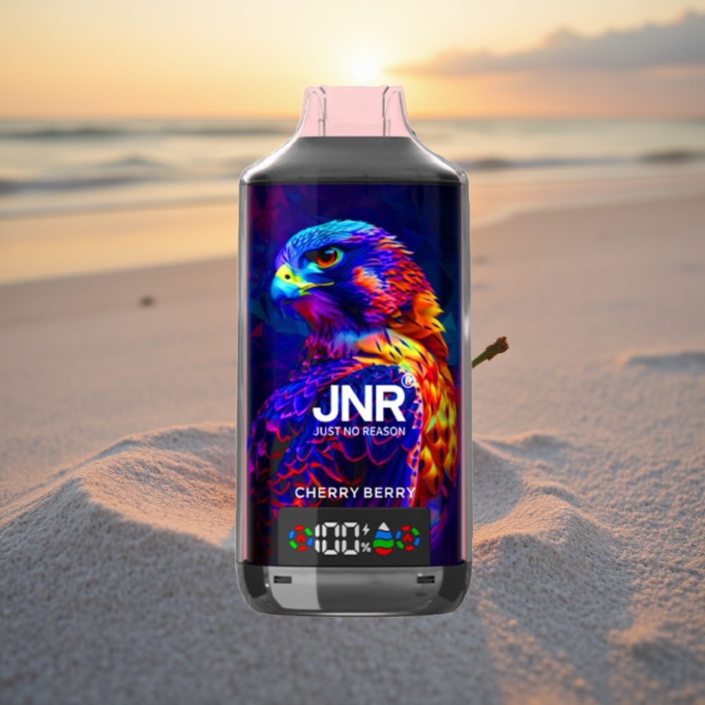 JNR Falcon X 18000 Puffs Vienreizējās lietošanas vape Ķiršu Oga, 750mAh, 24ml, Digitālais Displejs, Type-C
