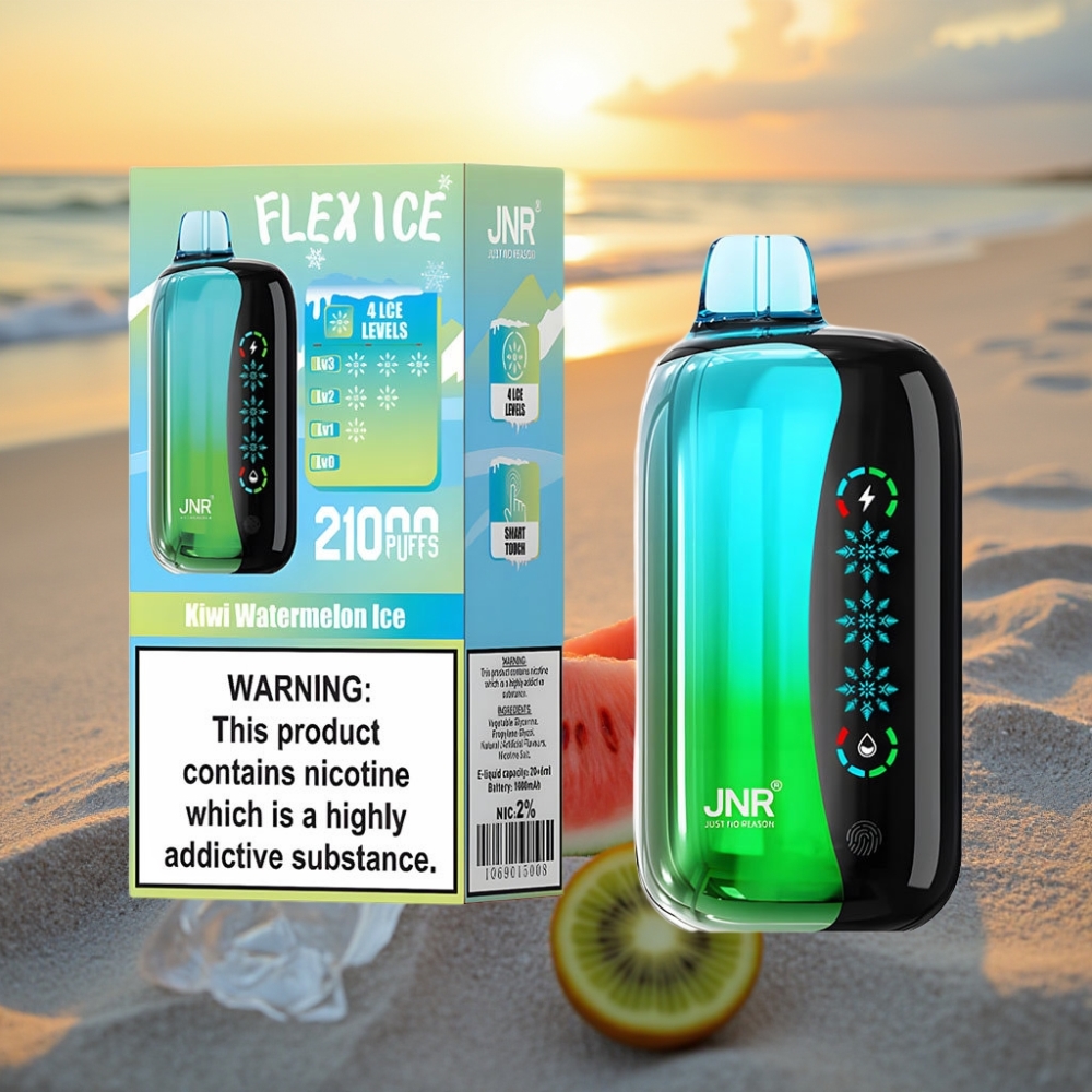 JNR Flex Ice 21000 Puffs Vienreizējās lietošanas vape Apmaināms Ledus, 26ml E-glis, Kiwi Arbūzu Ledus