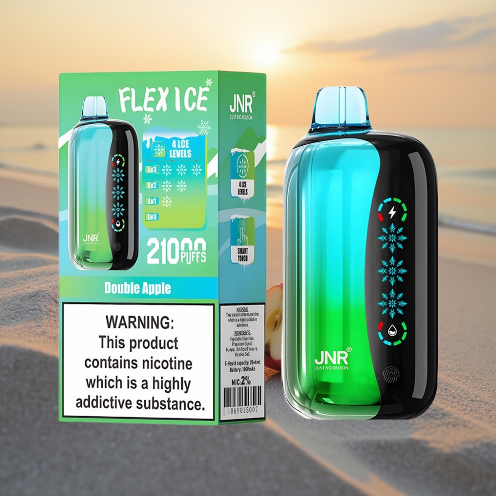 JNR Flex Ice 21000 Puffs Vienreizējās lietošanas vape Dvēseļu āboli, Ice Adjustable, 26ml, Customizable Airflow, Touch Screen