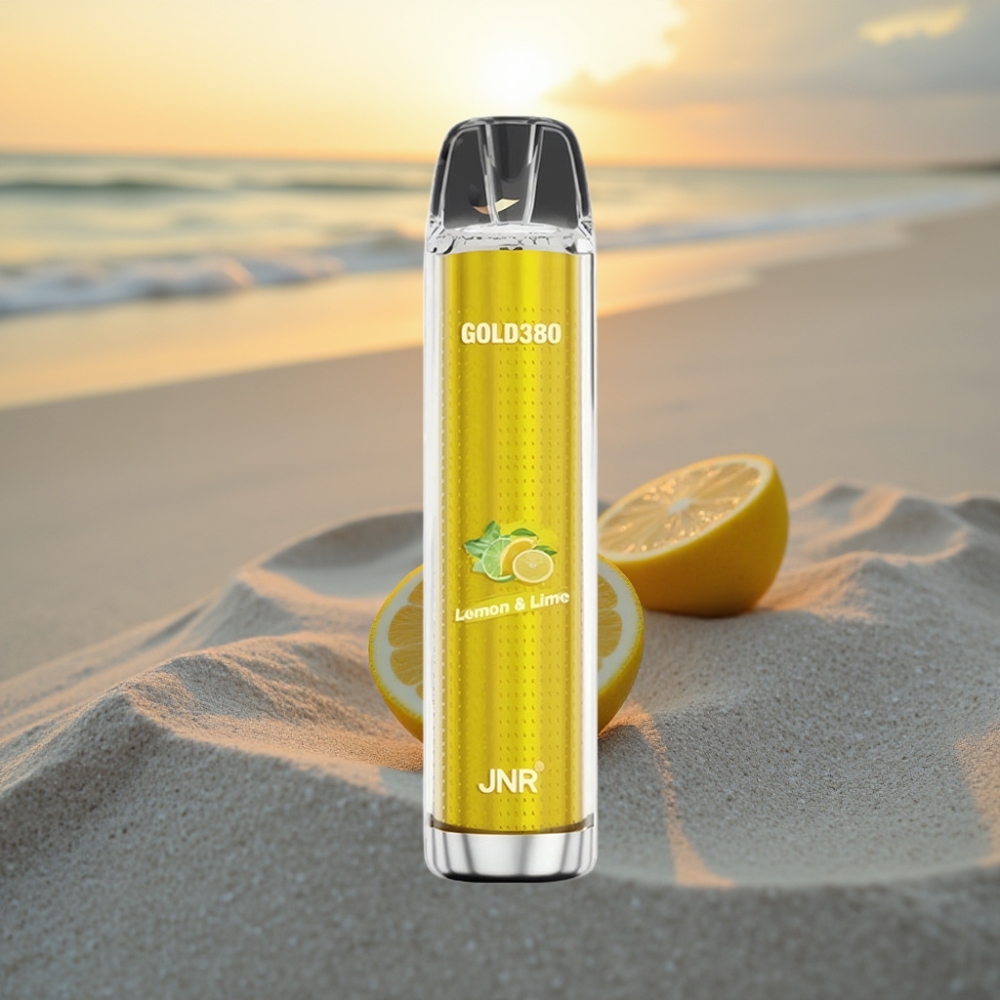 JNR Gold380 6000 Puffs Vienreizējās lietošanas vape Citrons/Laims (1500mAh, 13ml, 0%/2%/5%)