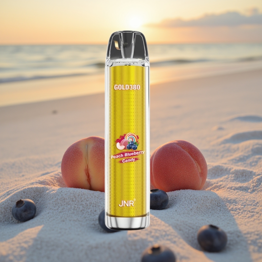 JNR Gold380 6000 Puffs Vienreizējās lietošanas vape Persiku Zemenes (Peach Blueberry) 1500mAh 13ml