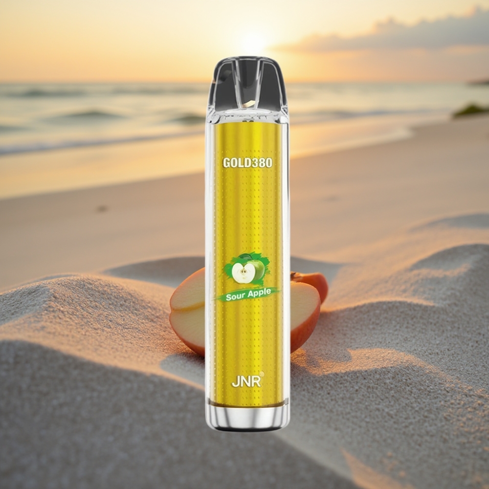 JNR Gold380 6000 Puffs Vienreizējās lietošanas vape Skābā ābols, 1500mAh, 13ml, 0%/2%/5%