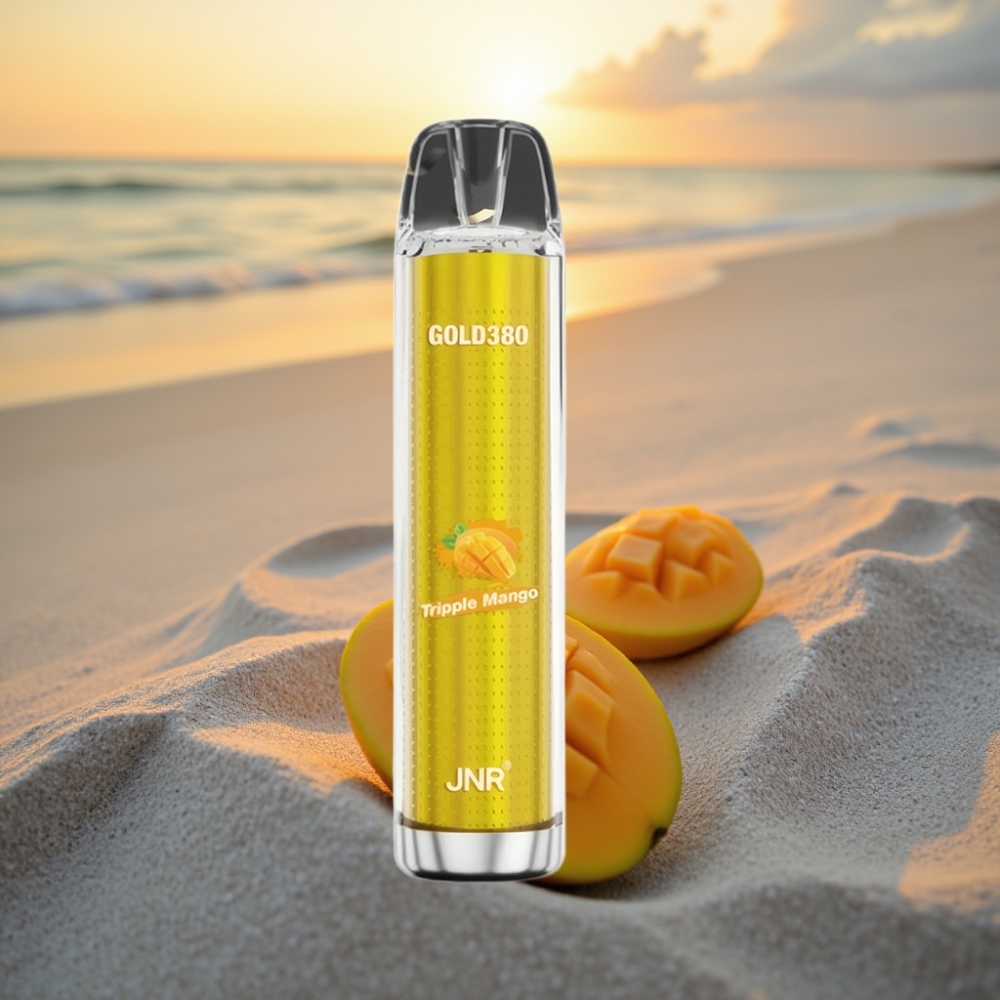 JNR Gold380 6000 Puffs Vienreizējās lietošanas vape Trīskāršais Mango 1500mAh 13ml