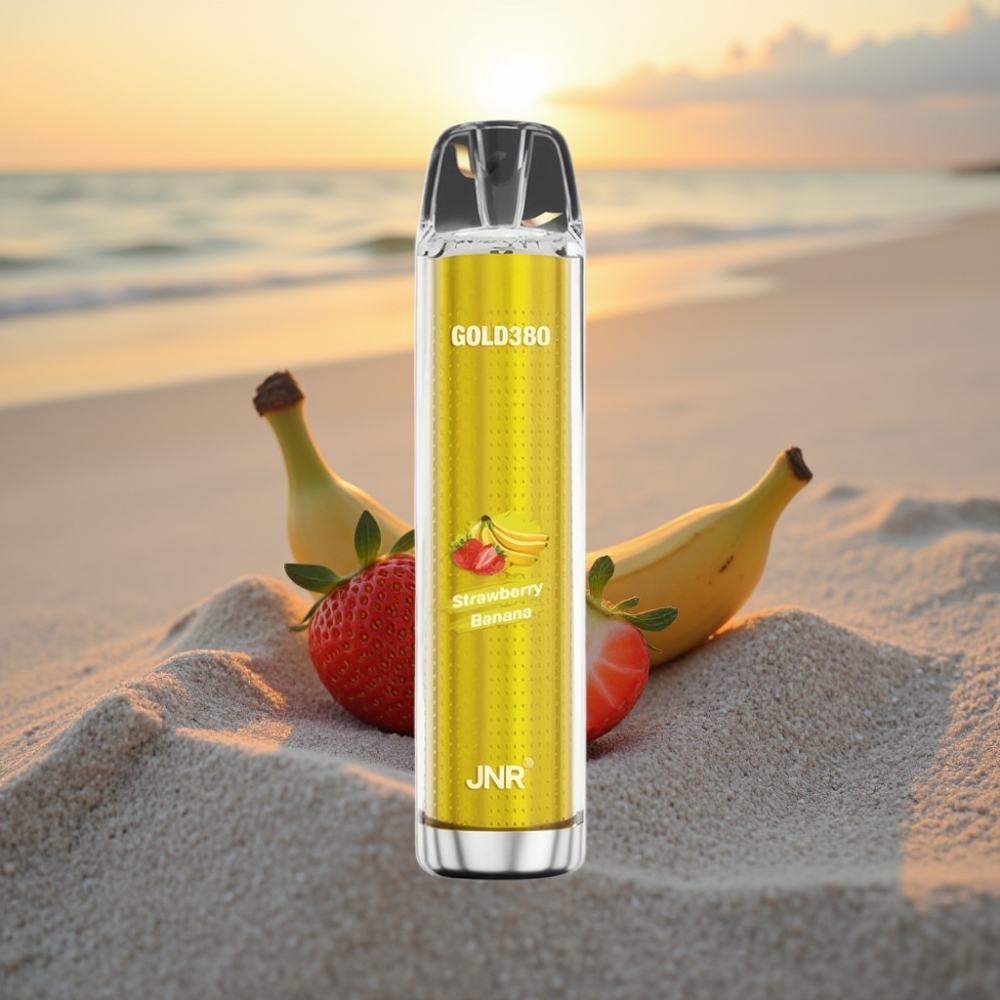 JNR Gold380 6000 Puffs Vienreizējās lietošanas vape Zemeņu Banāns (1500mAh, 13ml)