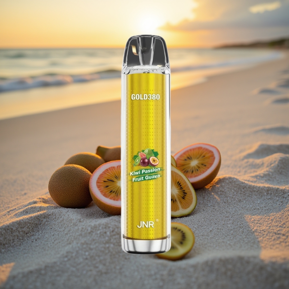 JNR Gold380 6000 Puffs Vienreizējās lietošanas vape Ķīvi Marakuja Guava 1500mAh 13ml