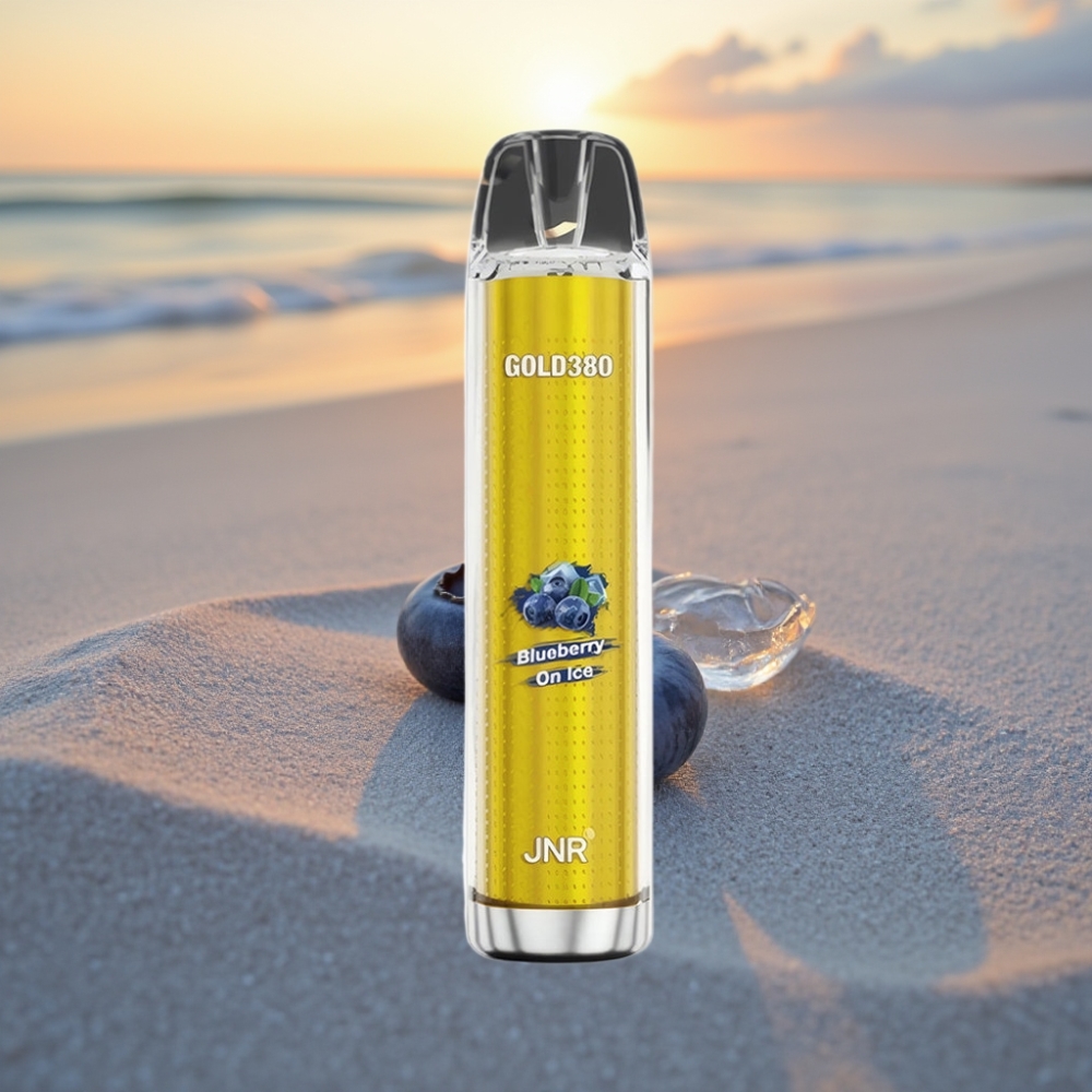 JNR Gold380 6000 Puffu Vienreizējās lietošanas vape Zemenes ar Ledu, 1500mAh, 13ml, 0%/2%/5%