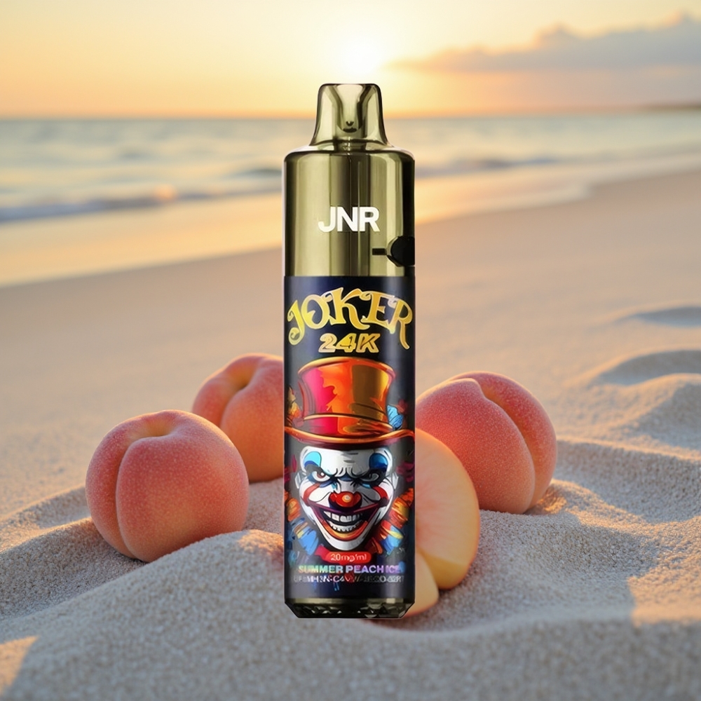 JNR Joker 24K Pūšas Vienreizējās lietošanas vape Vasaras Persiku Ledus, 2+10ml, 800mAh, Type-C