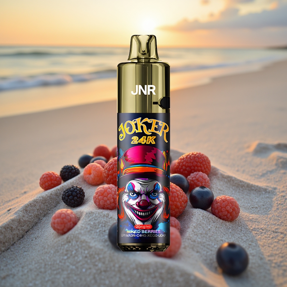 JNR Joker 24K Puffs Izmēģināmais Veips Jauktās Ogles, 800mAh, 2+10ml, 2% nikotīna