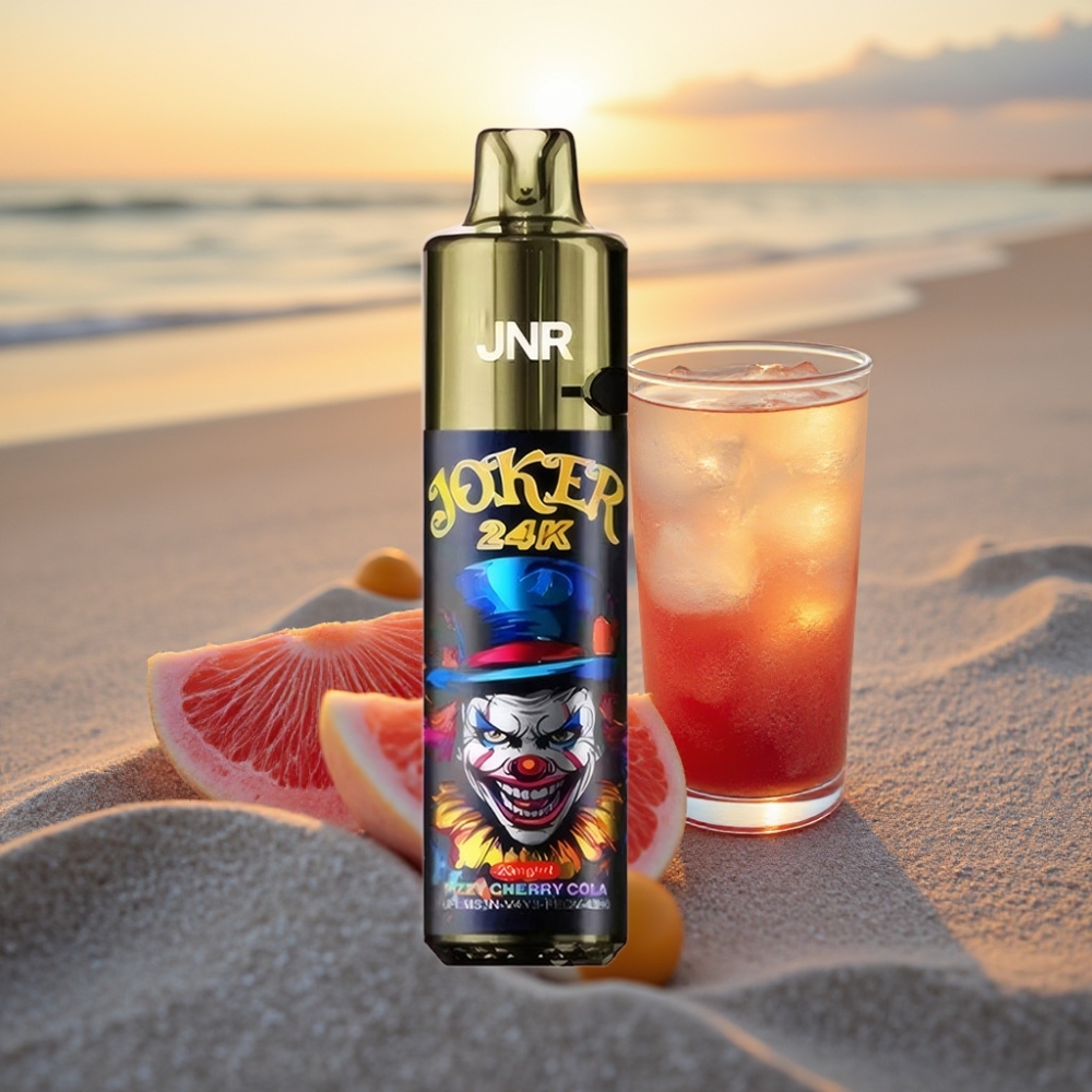 JNR Joker 24K Puffs Vienreizējās lietošanas vape Dzirkstošā Kiršu Kola, 2+10ml, 800mAh, 2% nikotīna