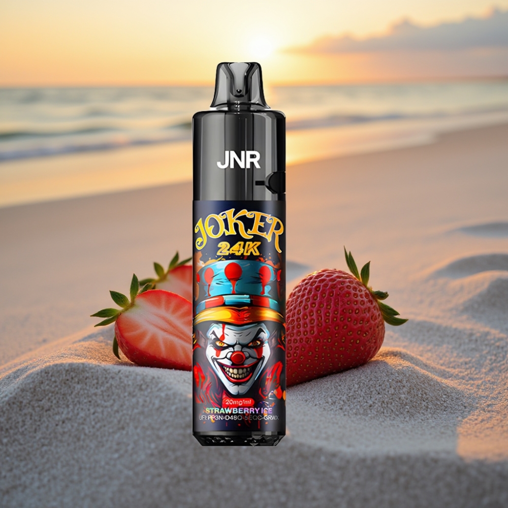 JNR Joker 24K Puffs Vienreizējās lietošanas vape Zemeņu Ledus, 2+10ml, 800mAh, 2% nikotīna