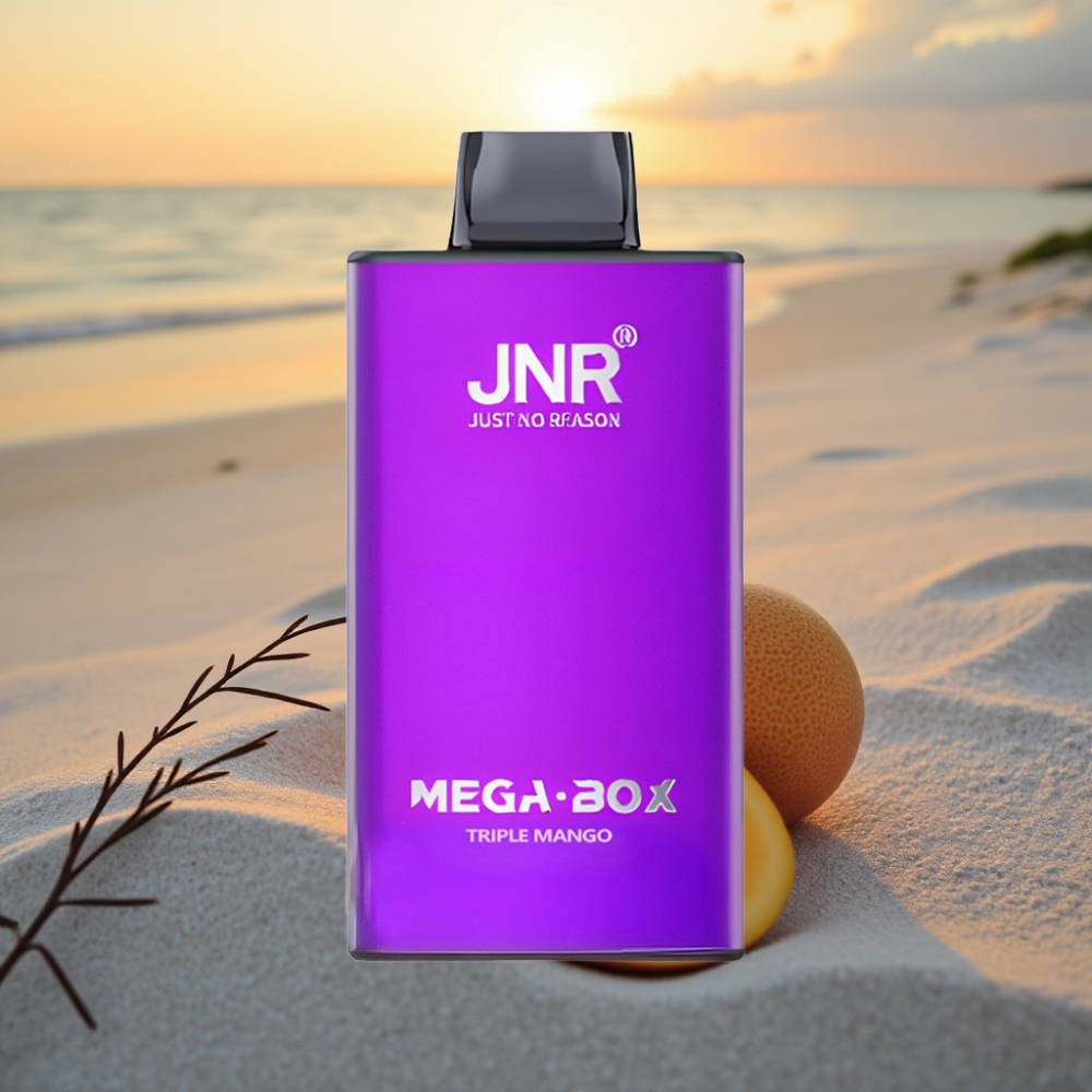 JNR Mega Box 25000 Puffs Vienreizējās lietošanas vape Triple Mango (25000 piepildījumi, 30ml e-šķidrums, 850mAh, Dual Mesh Coil, Type-C)