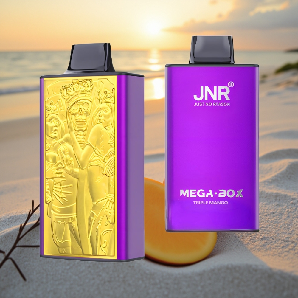 JNR Mega Box 25000 Puffs Vienreizējās lietošanas vape Triple Mango (25000 piepildījumi, 30ml e-šķidrums, 850mAh, Dual Mesh Coil, Type-C)