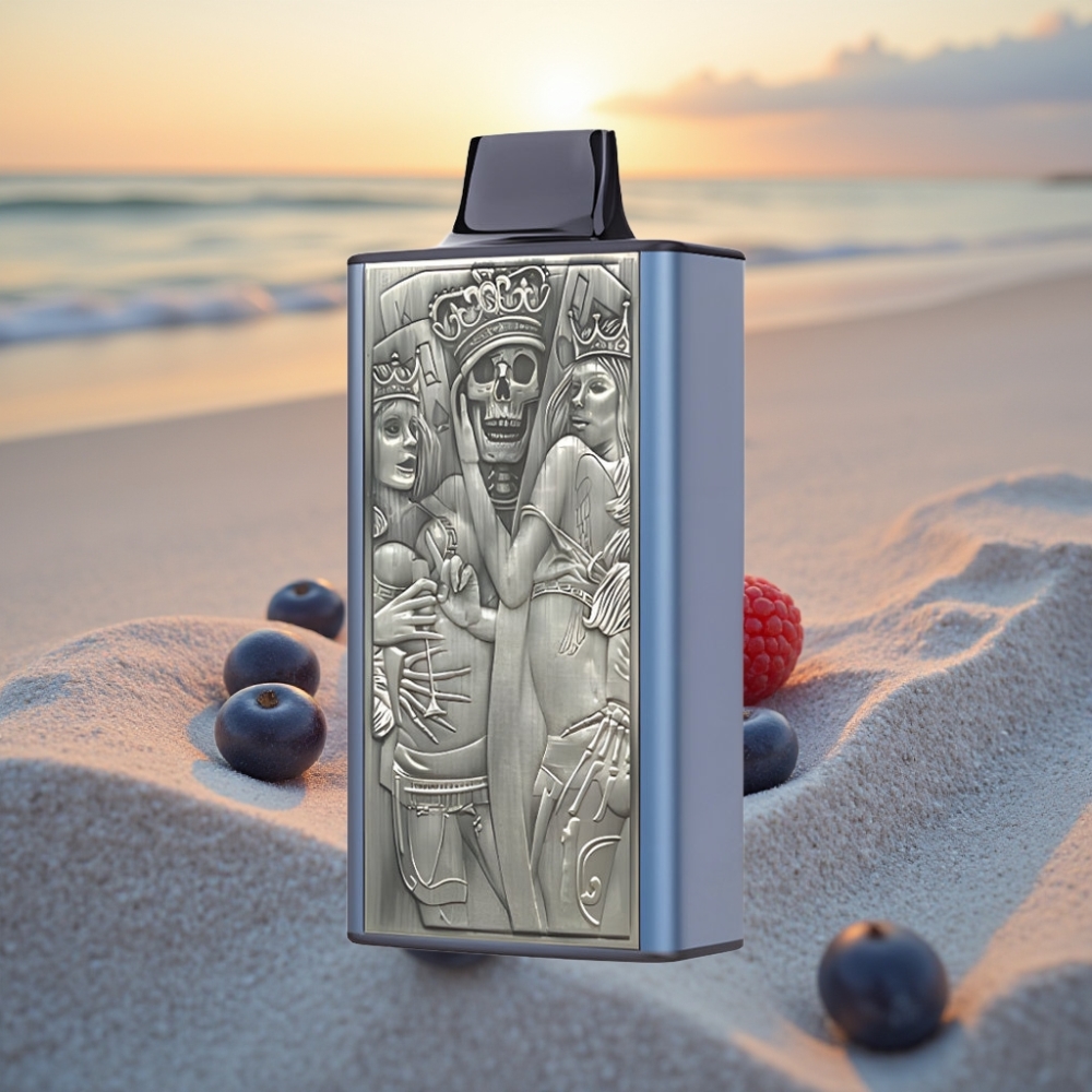 JNR Mega Box 25000 Puffs Vienreizējās lietošanas vape Zilā Aveņu Ķirše, 30ml, 850mAh, Type-C