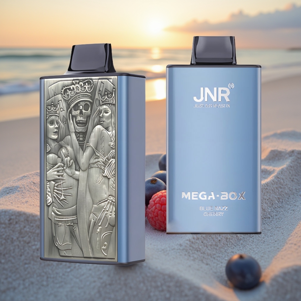 JNR Mega Box 25000 Puffs Vienreizējās lietošanas vape Zilā Aveņu Ķirše, 30ml, 850mAh, Type-C