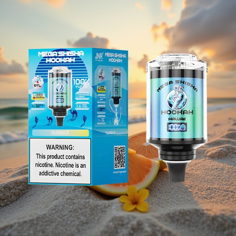 JNR Mega Shisha Hookah 100K Galda Saderība Havaju Aromāts