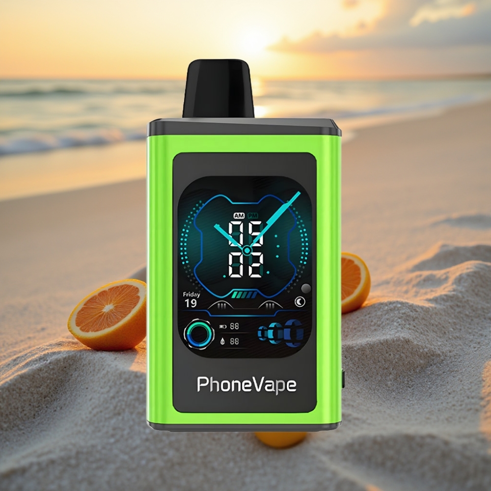 JNR PhoneVape 30000 puffs Disposable Vēžābolu Ledus 850mAh, Type-C, Turbo, Apps, Ekrāns