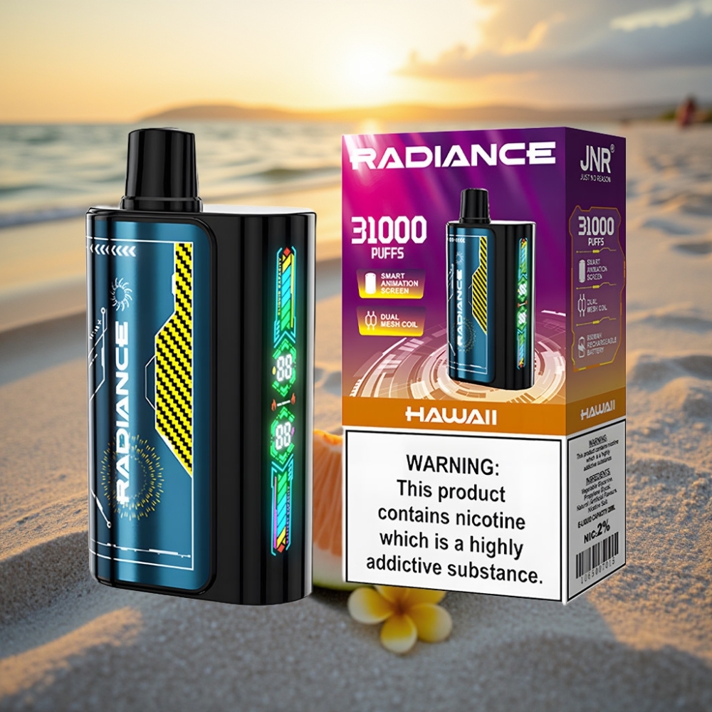 JNR Radiance 31000 Pūšu Izmantojamais Veips HAVAJI, 28ml, 950mAh, 2% Nikotīna