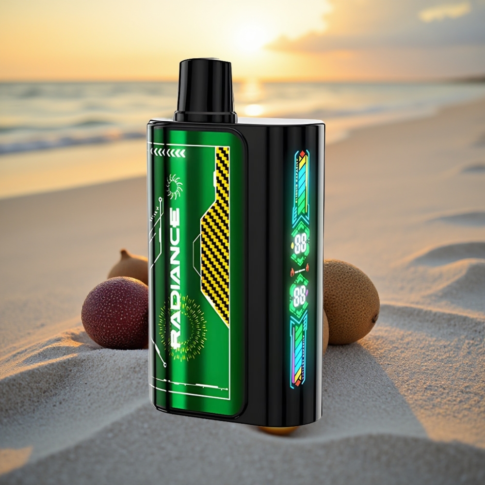JNR Radiance 31000 Puffs Vienreizējās lietošanas vape Mākoņaugļu Kiwi 28ml 2% Nikotīna