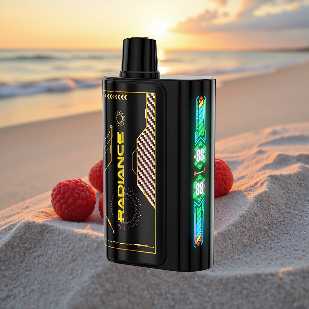 JNR Radiance 31000 Puffs Vienreizējās lietošanas vape ZEMENE UPEĶĪŠANA ĶIRŠU LEDUS, 28ml, 950mAh, Type-C, 2% Nikotīns