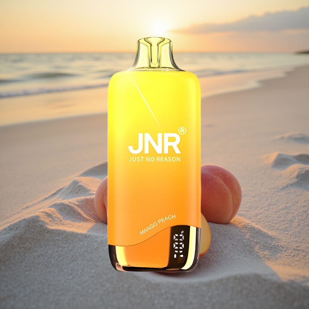JNR Rainbow 10500 Puffs Vienreizējās lietošanas vape Mango Persiku (600mAh, 18ml, USB-C)