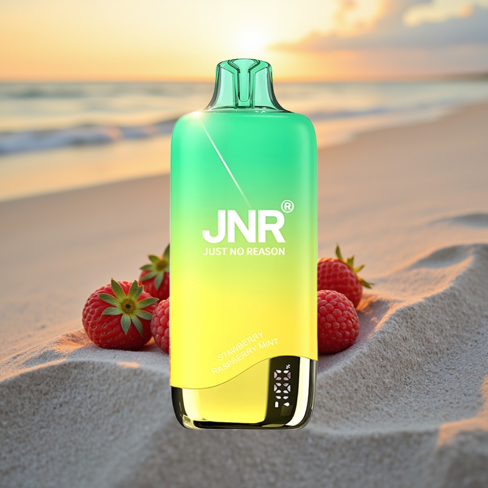 JNR Rainbow 10500 Puffs Vienreizējās lietošanas vape Zemeņu Aveņu Mētra, 600mAh, 18ml