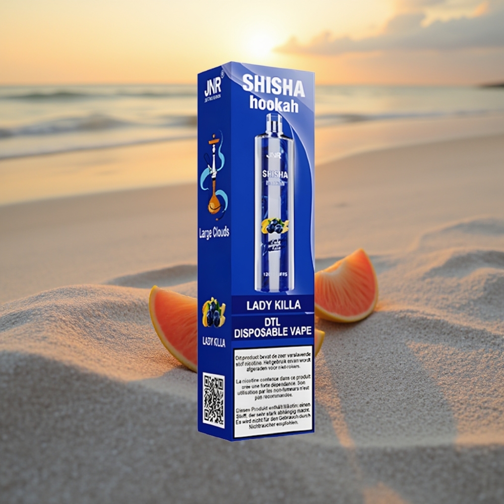 JNR Shisha Hookah 12000 Puffs Vienreizējās lietošanas vape Dāmu Nīdējs 750mAh 24ml 0%/2%