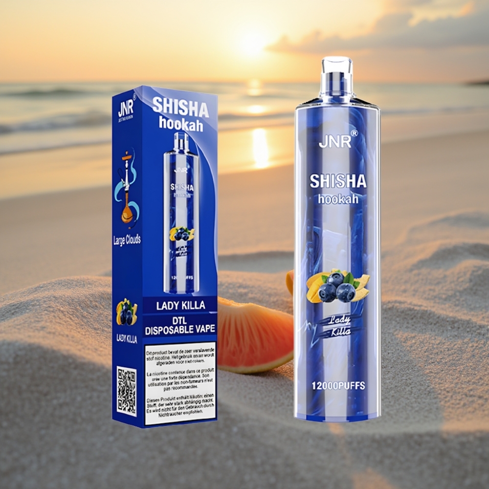JNR Shisha Hookah 12000 Puffs Vienreizējās lietošanas vape Dāmu Nīdējs 750mAh 24ml 0%/2%