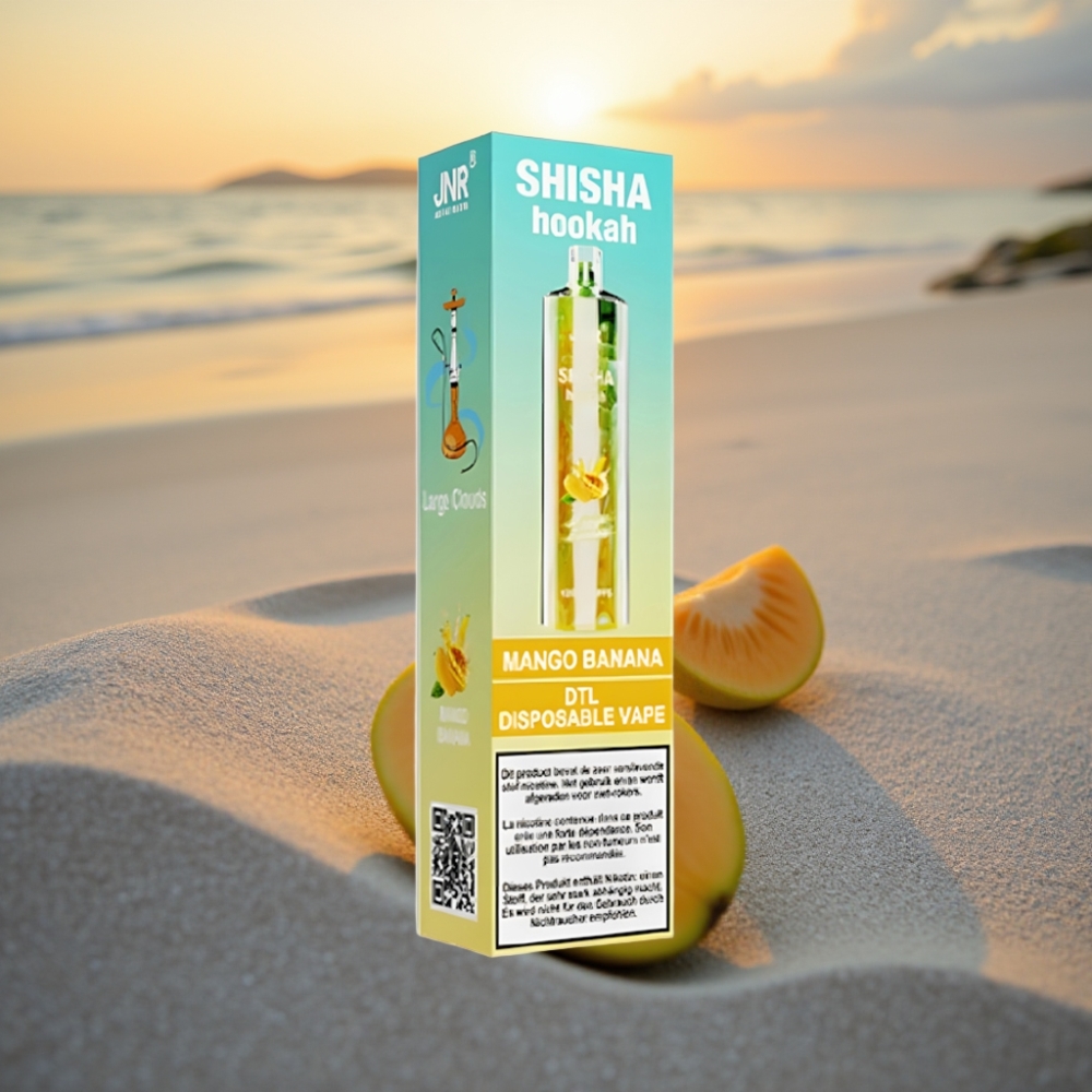 JNR Shisha Hookah 12000 Puffs Vienreizējās lietošanas vape Mango Banāns 750mAh Type-C