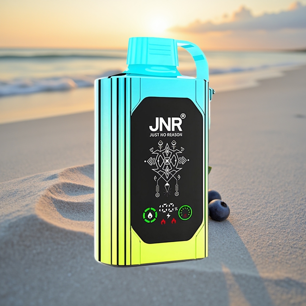 JNR Shisha Hookah Box 20500 Puffs Vienreizējās lietošanas vape Zilā Melleņu Mētra HD Displejs, 1000mAh, 25ml, Type-C, Dual Mesh Coil