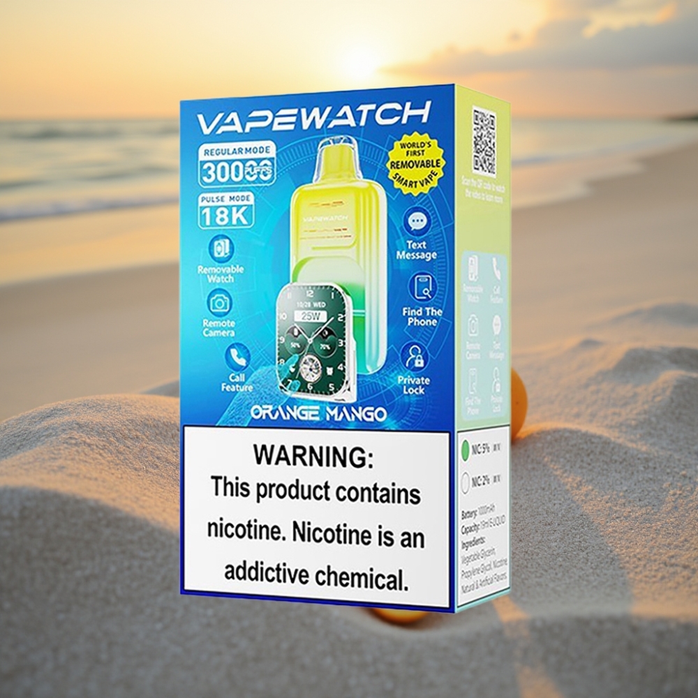 JNR VapeWatch 30000 Iekšķerieni Vienreizējās lietošanas vape Apelsīnu Mango 1000mAh 19mL