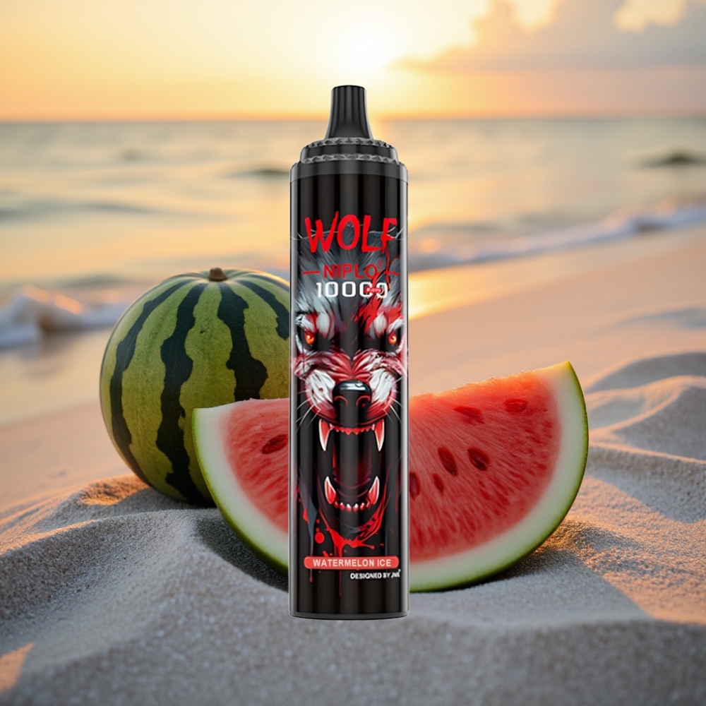 JNR Wolf Niplo 10000 Puffs Vienreizējās lietošanas vape Arbūzu Ledus, 20ml, 650mAh, Type-C