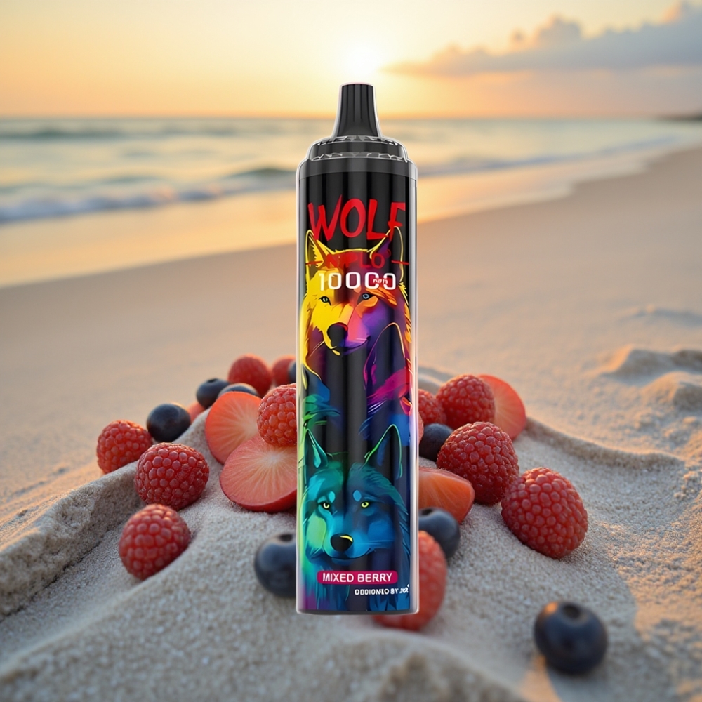 JNR Wolf Niplo 10000 Puffs Vienreizējās lietošanas vape Jauktās Ogles (Mixed Berry) – 20ml, 650mAh, Type-C