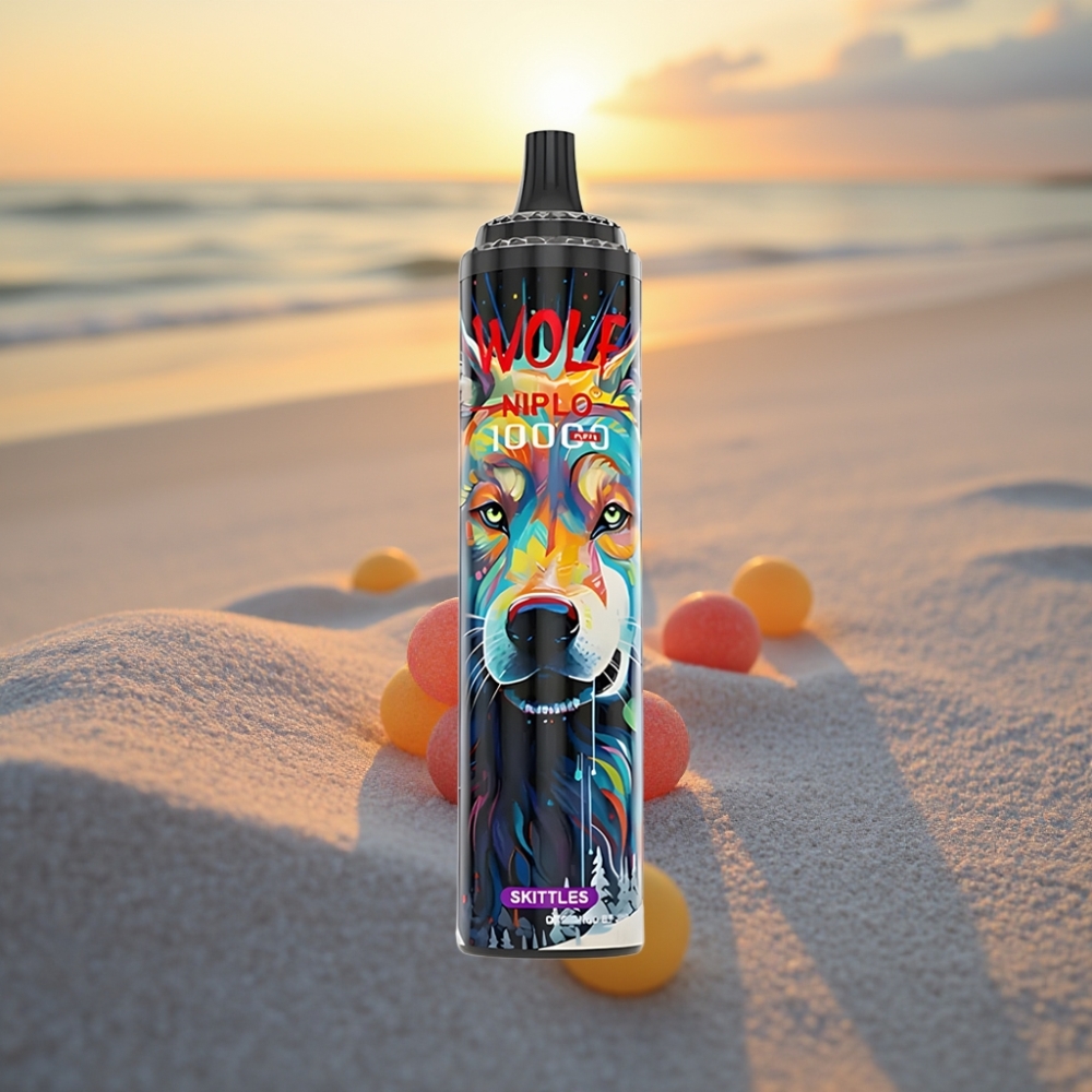 JNR Wolf Niplo 10000 Puffs Vienreizējās lietošanas vape (Skittles) 20ml, 650mAh, 1.0Ω, 0%/2%/5%