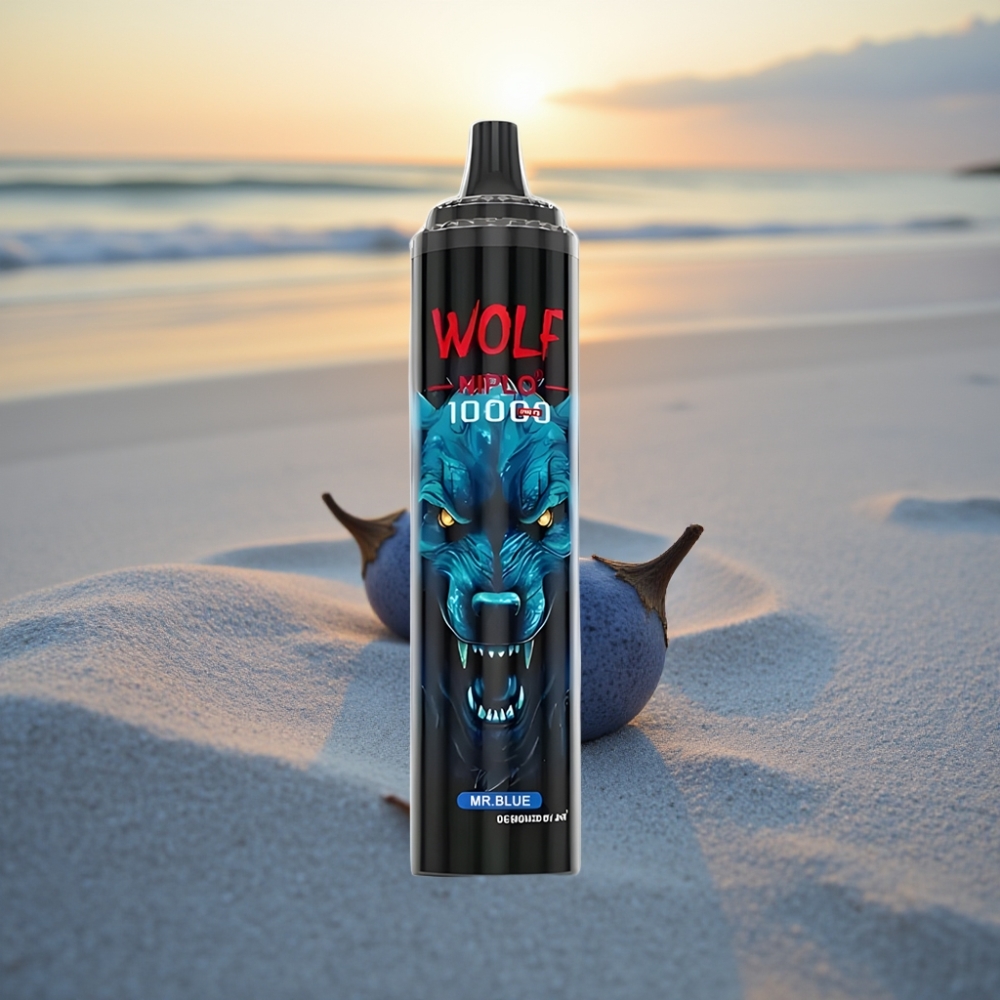 JNR Wolf Niplo 10000 Puffs Vienreizējās lietošanas vape Zilais (Mr Blue), 1.0Ω, 650mAh, 20ml, 0%/2%/5%
